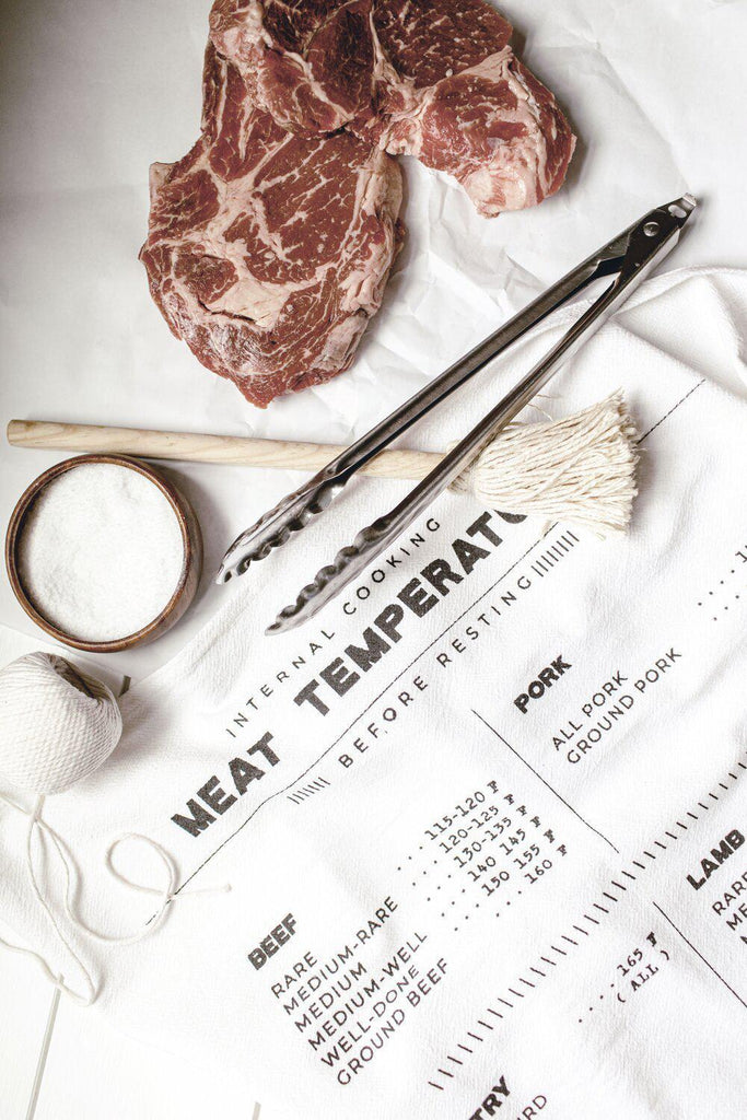 Family Recipe Collection - Meat Temperatures Tea Towel-Heirloomed