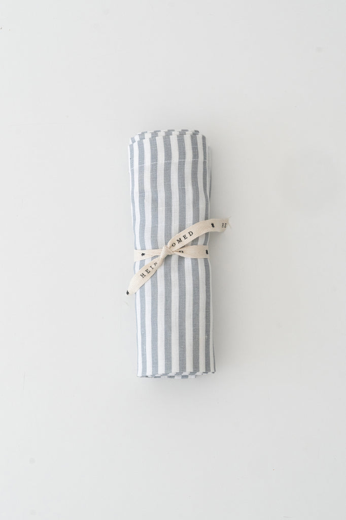 Linen Placemat in Light Blue Stripe