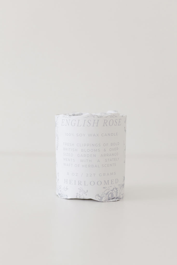 Hand Poured Soy Candle in English Rose