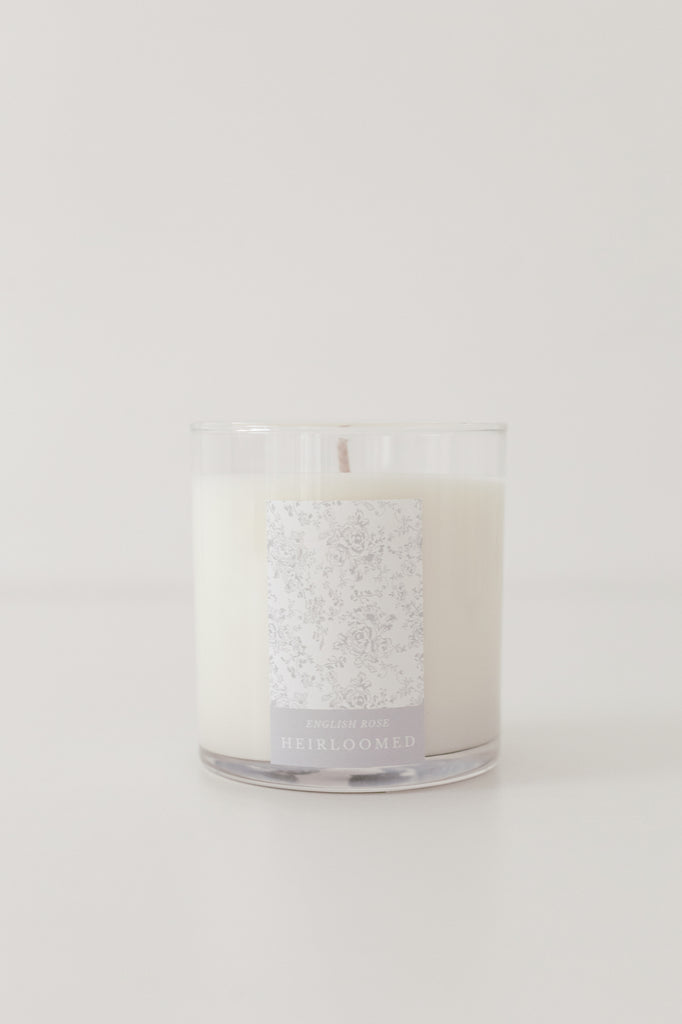 Hand Poured Soy Candle in English Rose