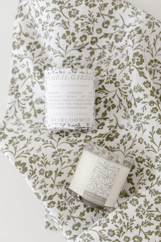 Hand Poured Soy Candle in Floral Garden