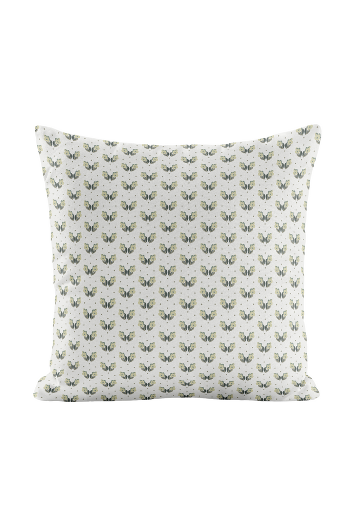 Designer Cushion - Pretty Pansy in Neutral