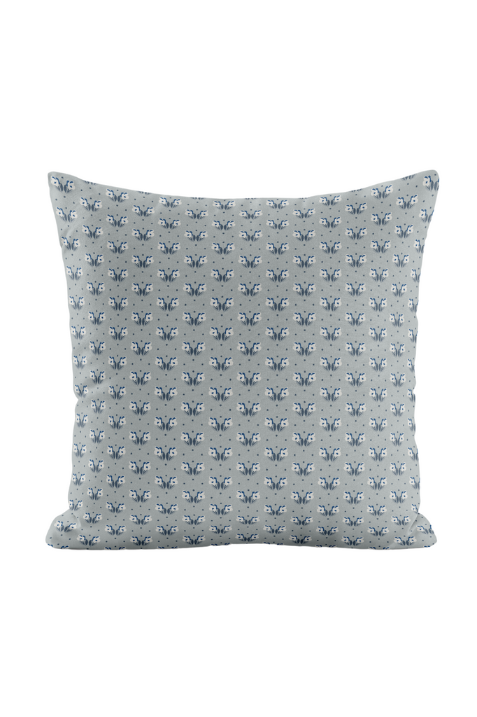 Designer Cushion - Pretty Pansy in Blue