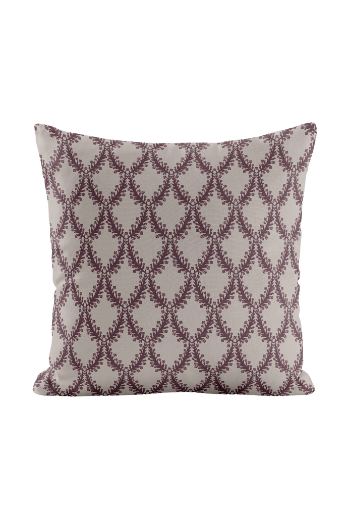 Designer Cushion British Shield in Aubergine