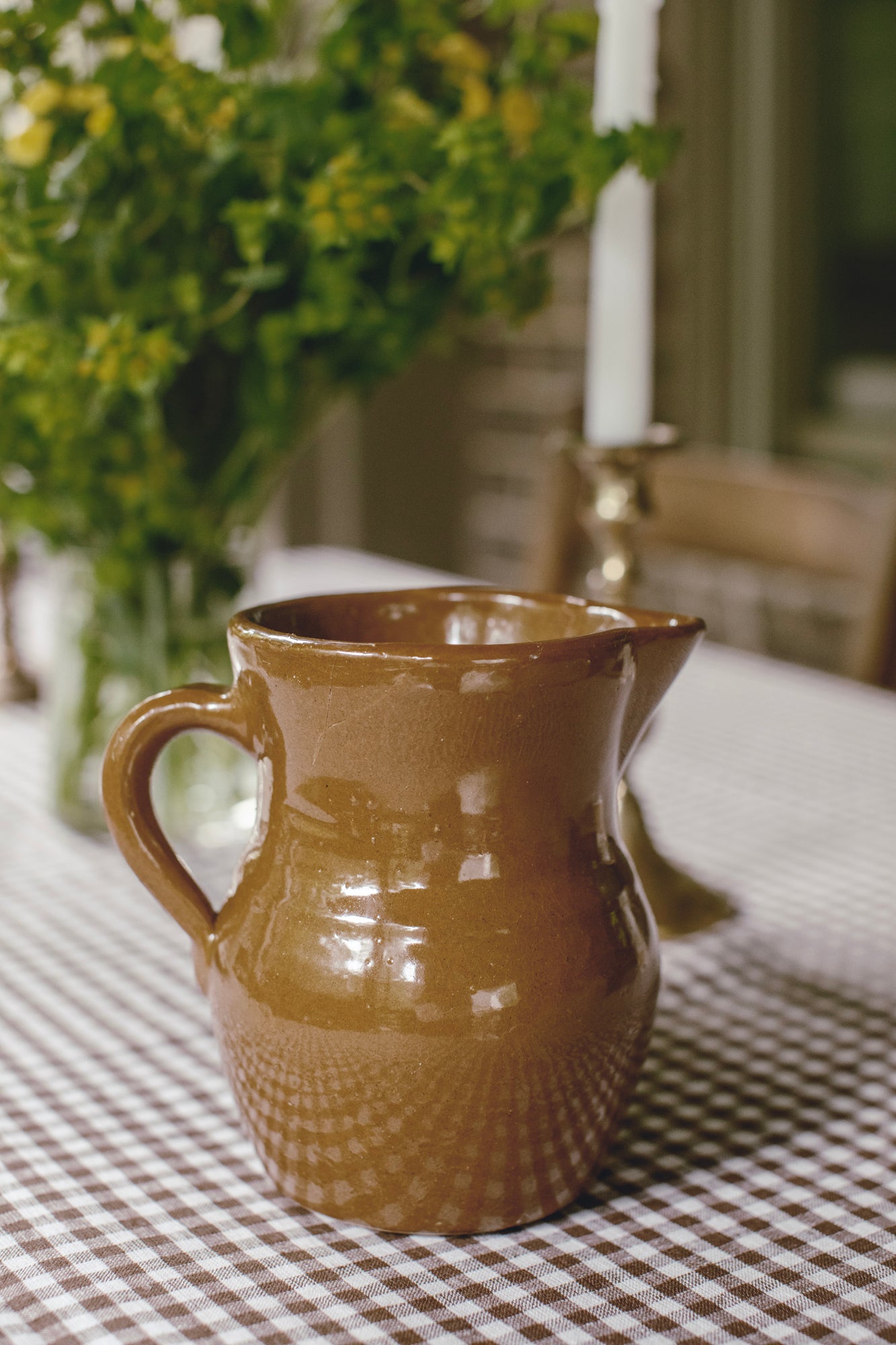 Vintage Pitcher Beer Barrel, Spongeware Brown, deals Morton Potteries?