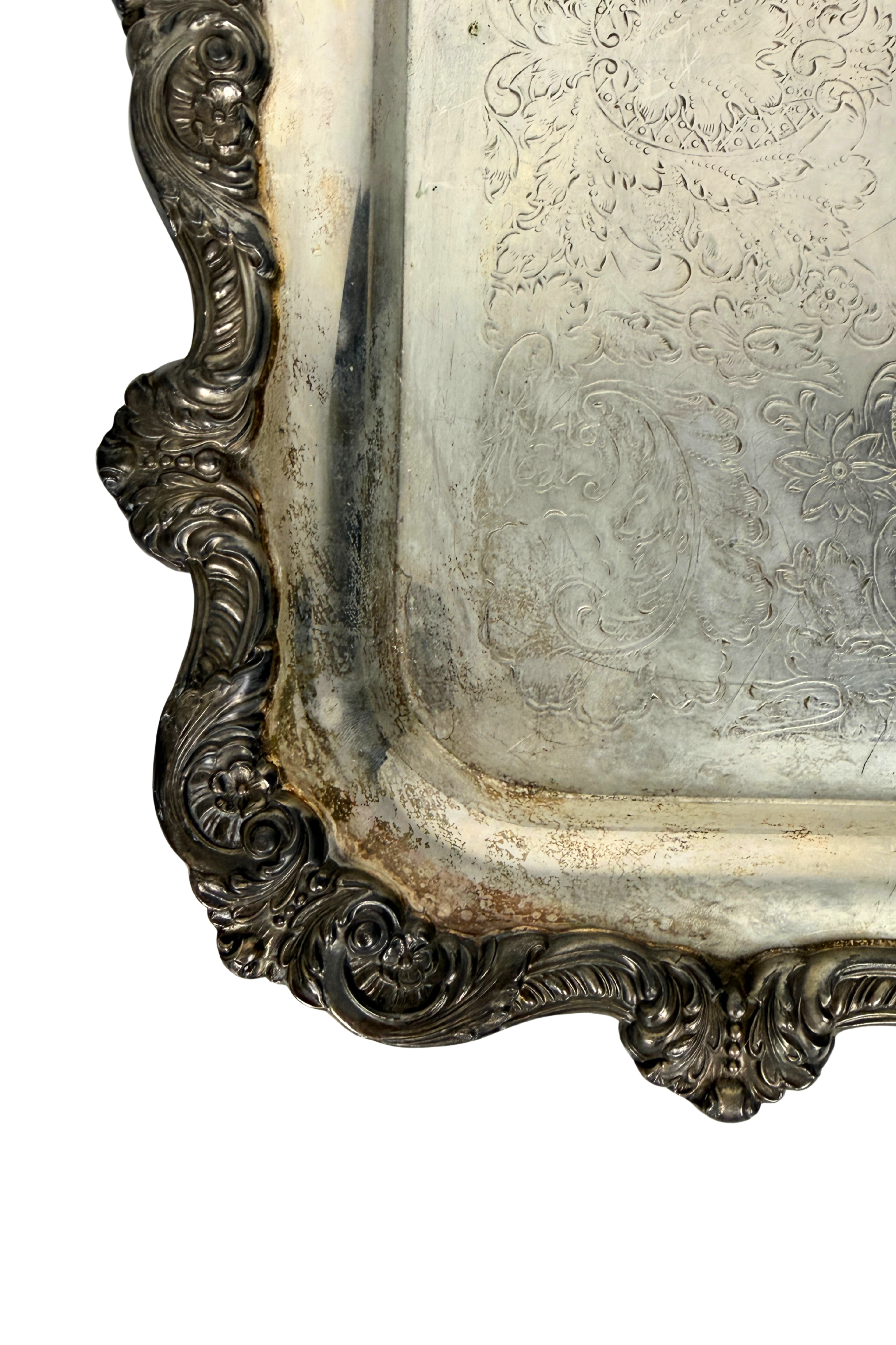 Vintage Silverplate Serving Tray by Poole Silver Co. - Heirloomed