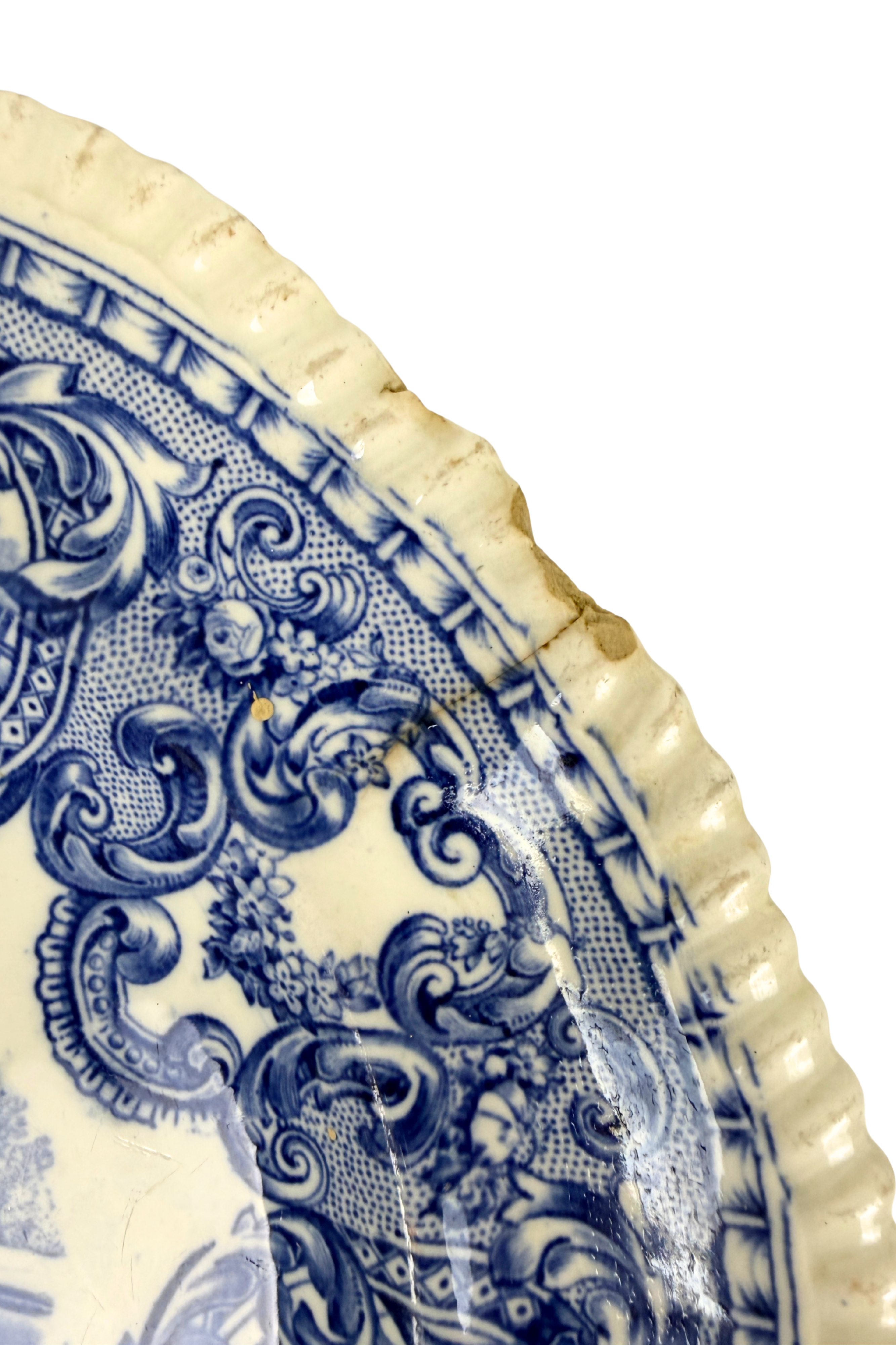 Copeland & Garrett “Late Spode” Blue Transferware Game Bird Plate