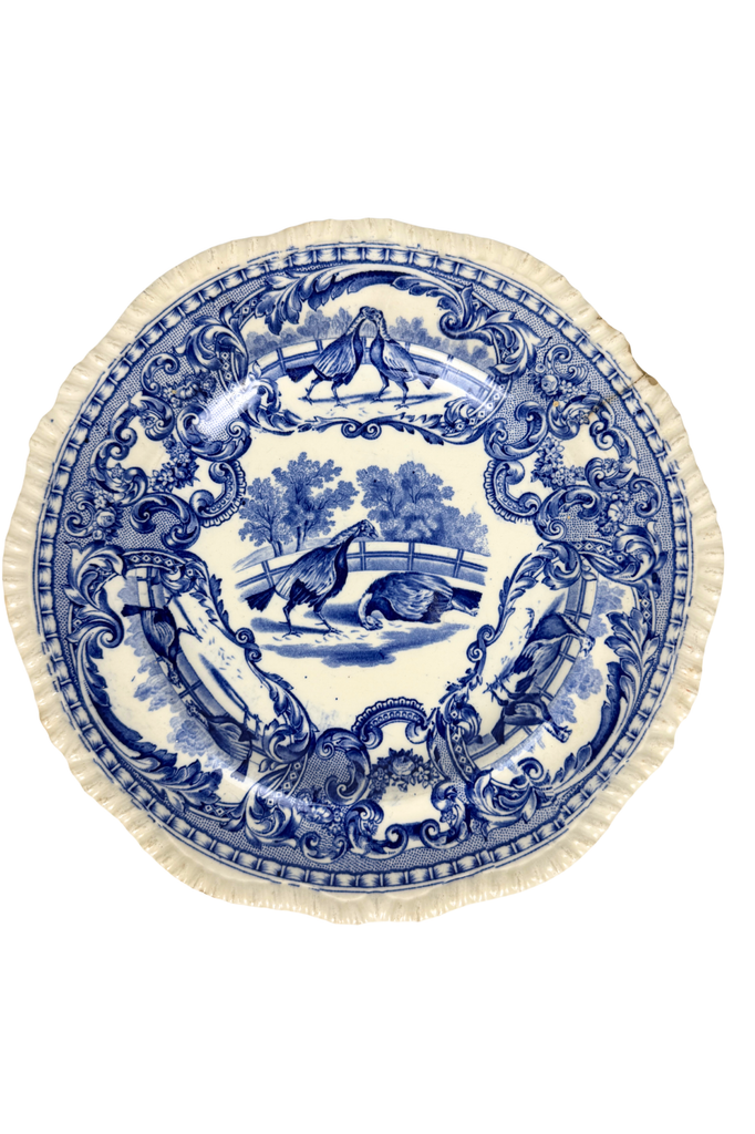 Copeland & Garrett “Late Spode” Blue Transferware Game Bird Plate
