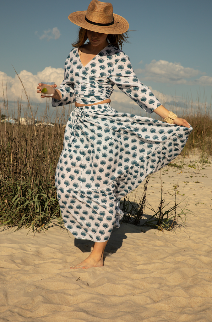 Resort Skirt in Palmetto by Heirloomed X BECASA