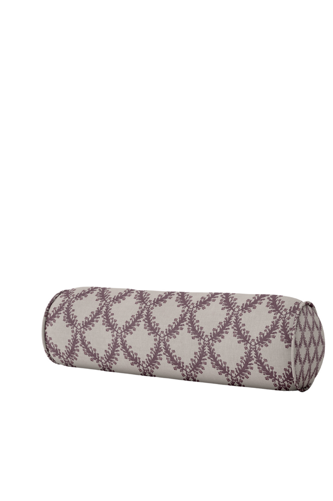 Designer Bolster - British Shield in Aubergine