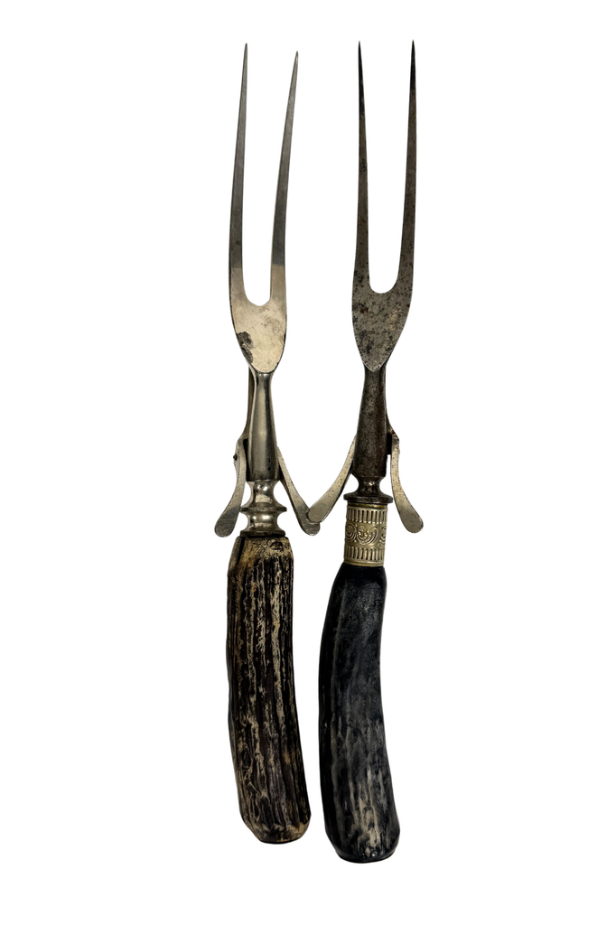 Vintage Antler Handle Carving Fork - Heirloomed