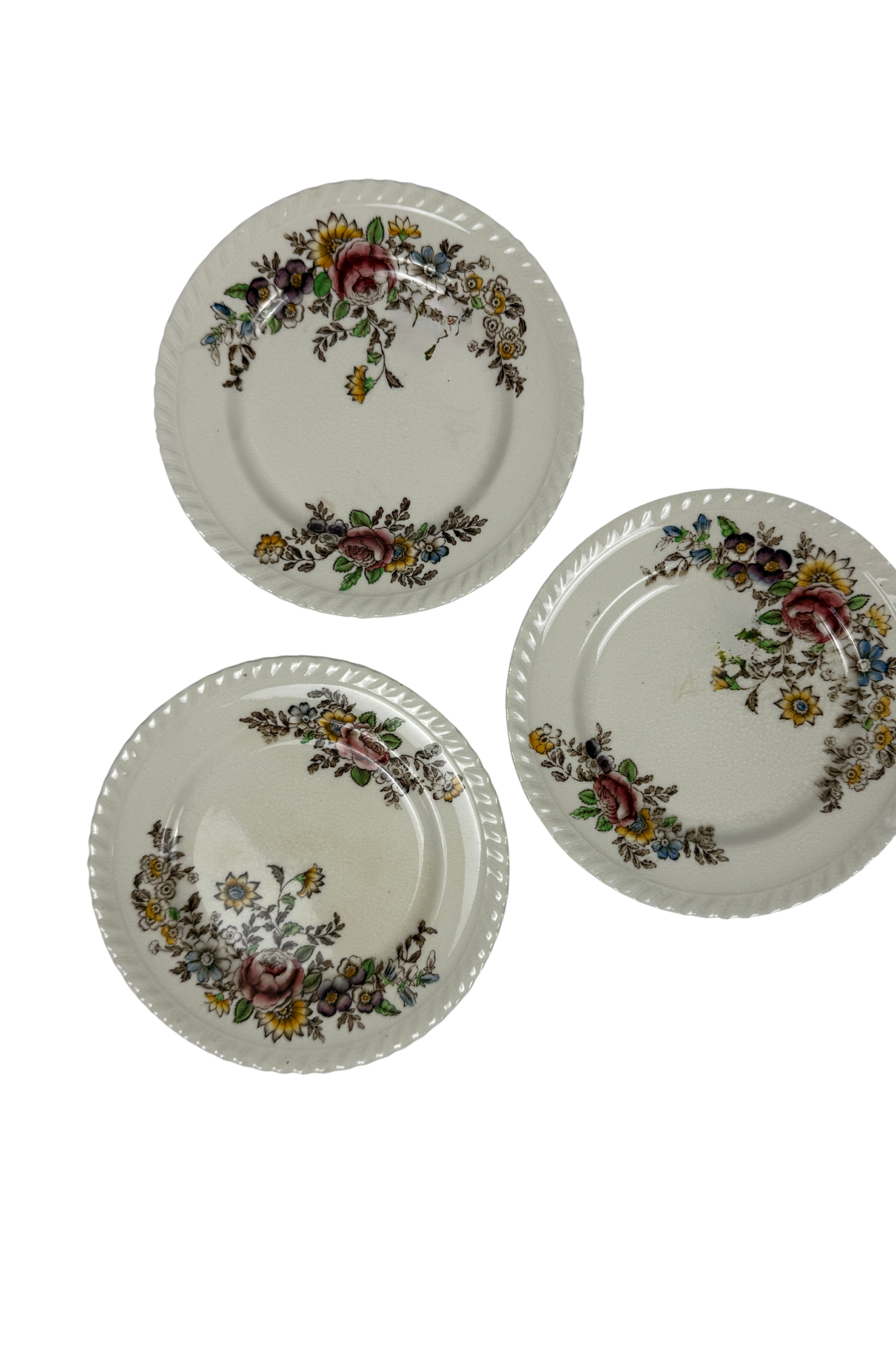 Vintage Johnson Bros “The Marquis” Windsor Ware Plates | Set of 3