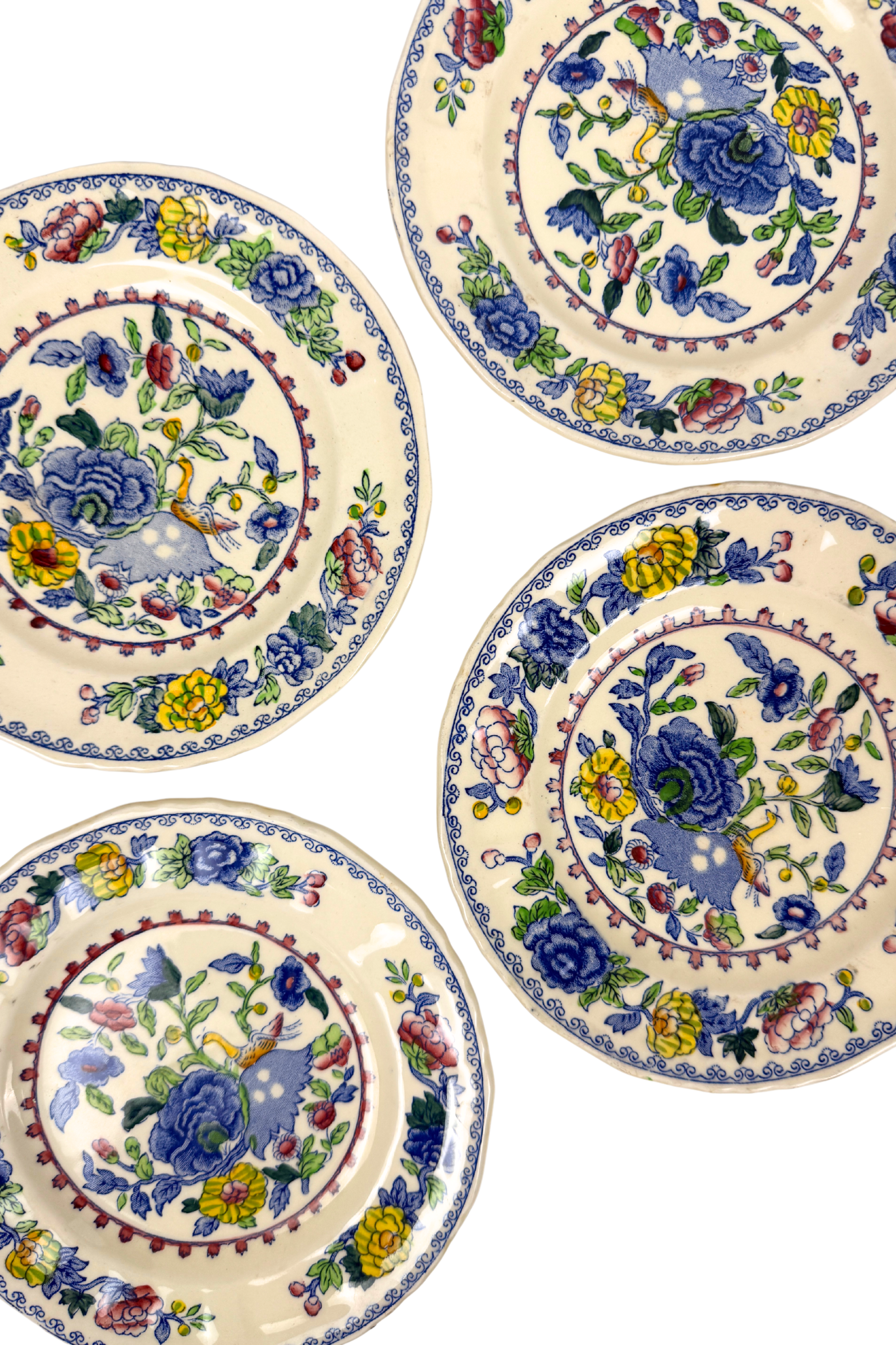 Vintage Mason's “Plantation Colonial” Ironstone Plates | Set of 4