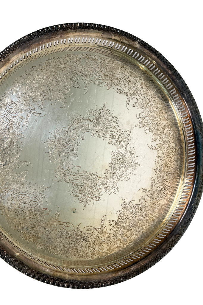 ヴィンテージ シルバーギャラリートレイ Vintage Silver Plated Gallery Trays - Heirloomed