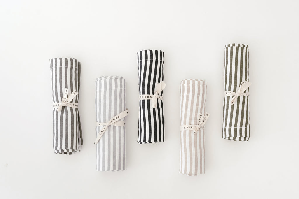 keepsake striped linen placemats