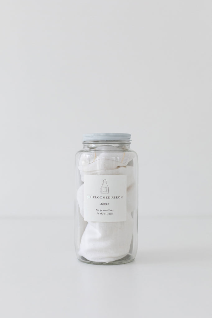 Keepsake Jar Linen Adult in White