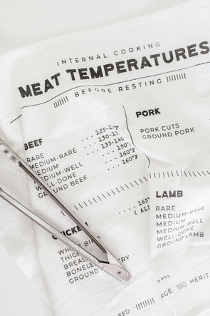 Family Recipe Collection - Meat Temperatures Tea Towel-Heirloomed