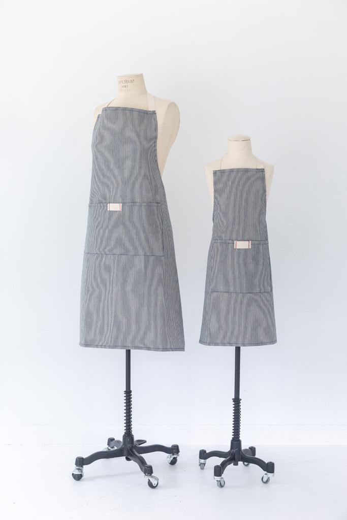 adult and child railroad aprons