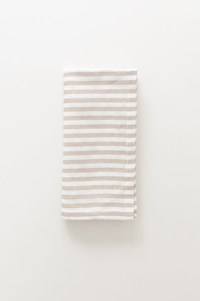 striped linen napkin