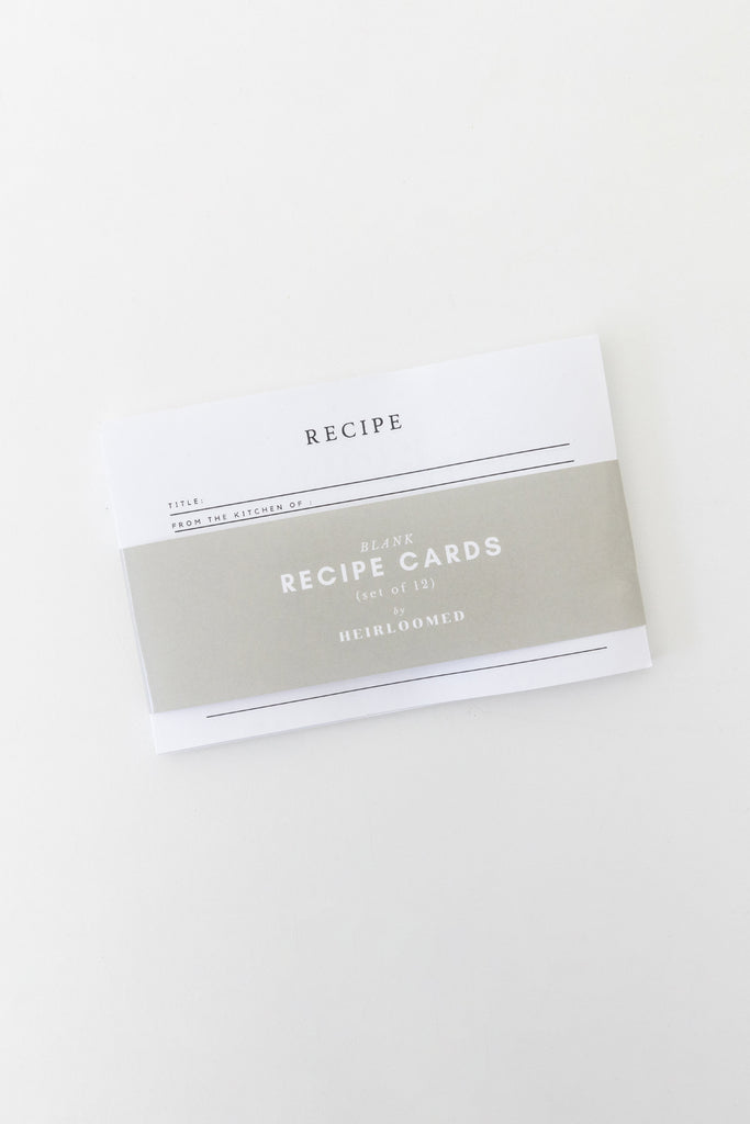 Linen Recipe Card Holder Gift Set