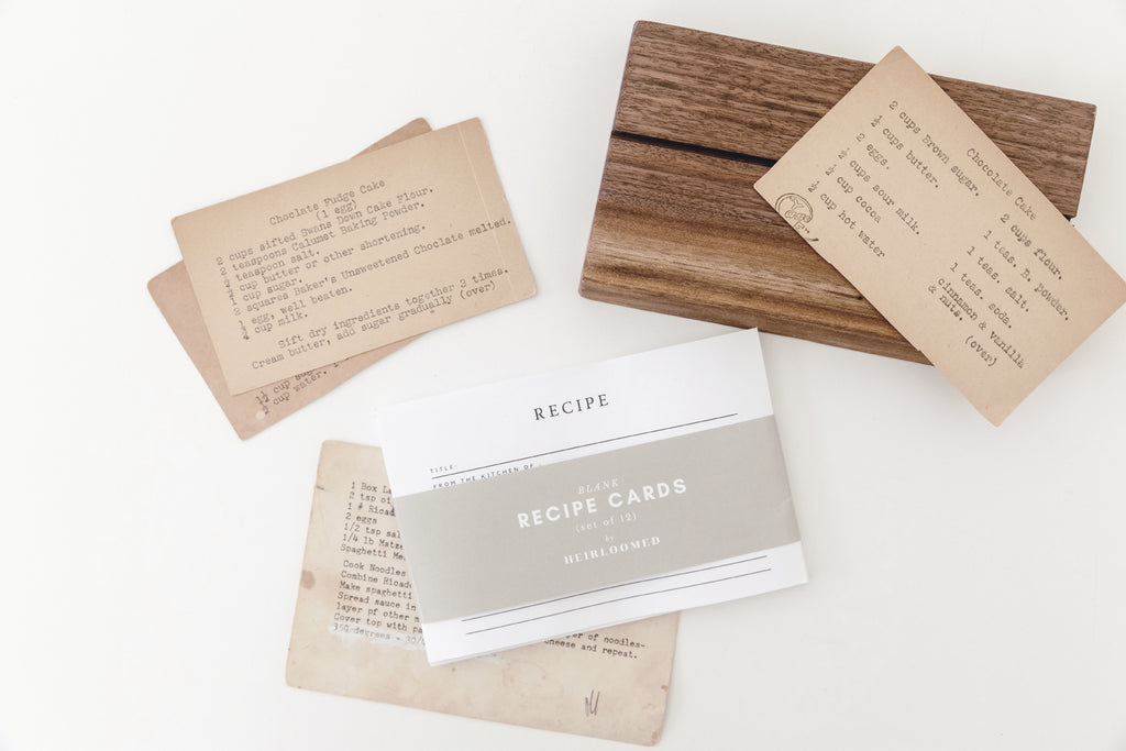 Wooden Recipe Card Holder Gift Set