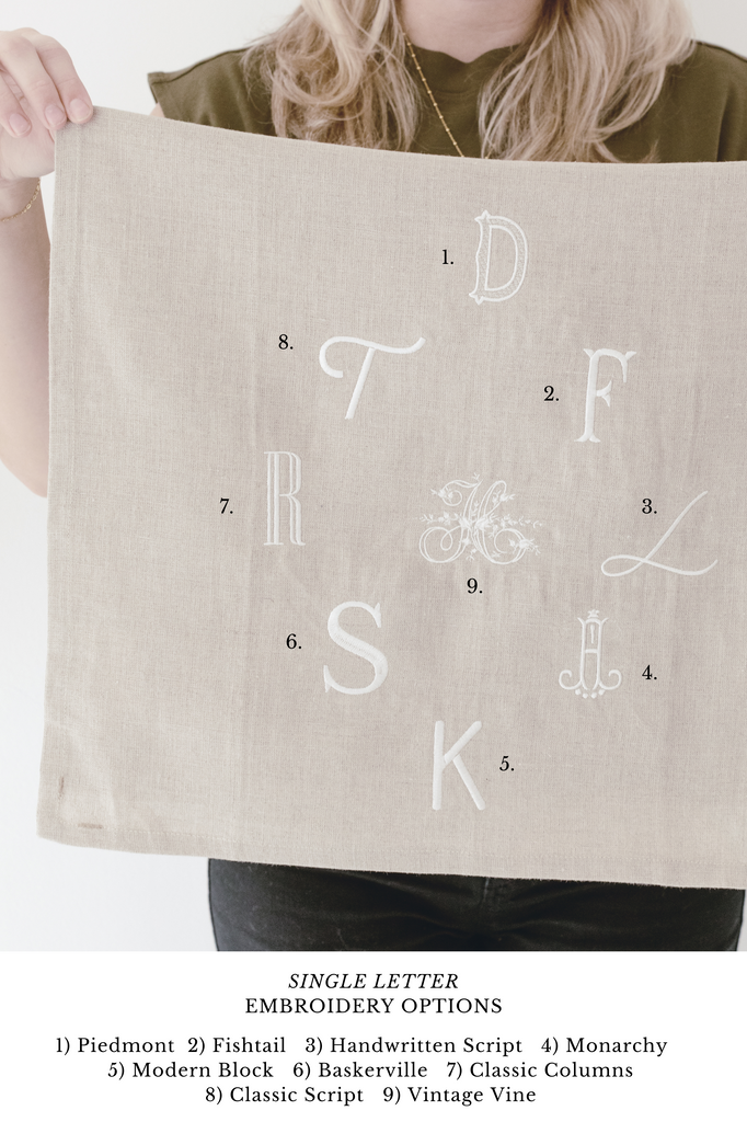 Personalized Linen Handkerchief Gift Set