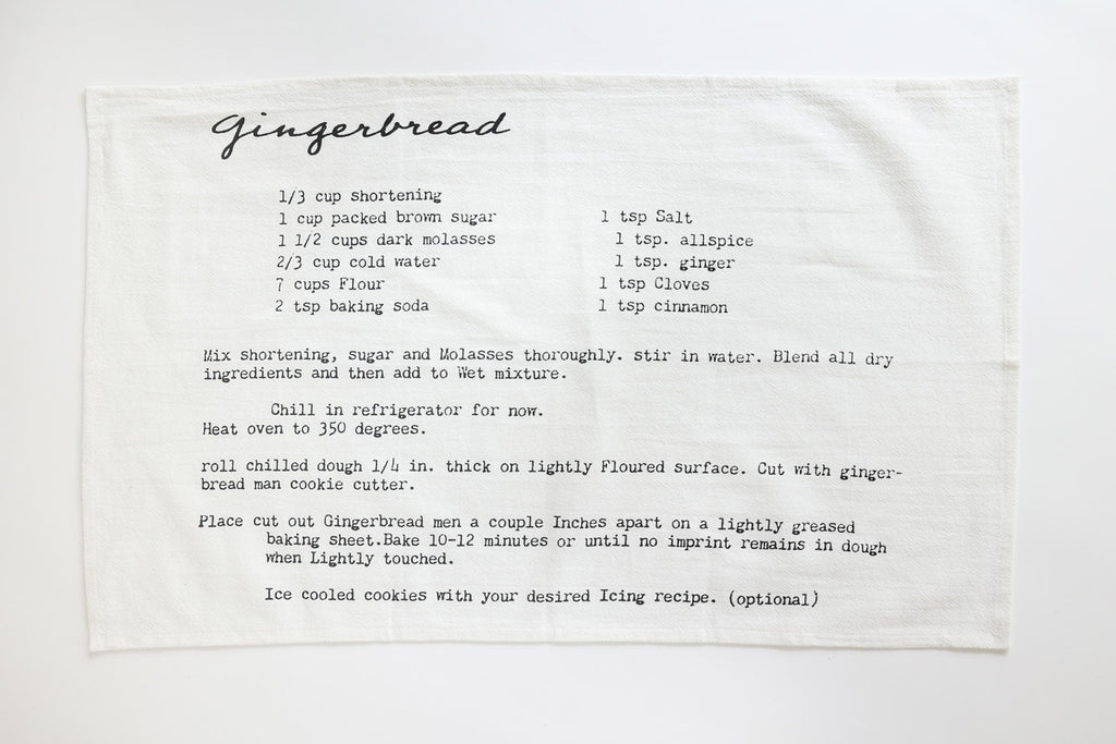Family Recipe Collection Tea Towel in Gingerbread