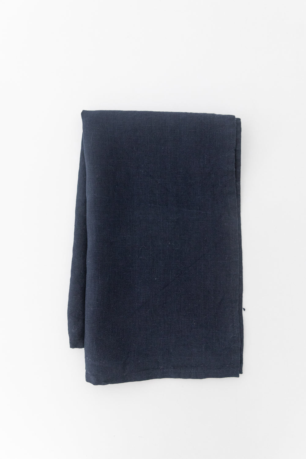 Linen Tea Towel in Navy Gingham - Heirloomed