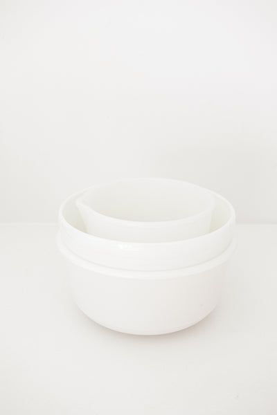 mixing bowl, 17oz milk glass - Whisk