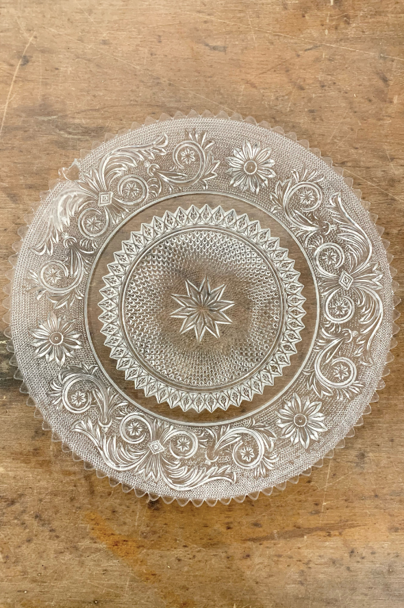 Vintage Glass Assorted Plates and Bowls