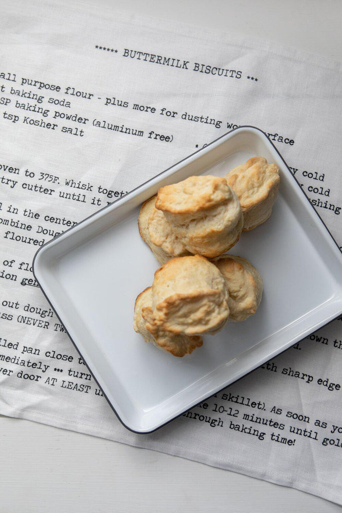 Family Recipe Collection Tea Towel (Buttermilk Biscuit)-Heirloomed