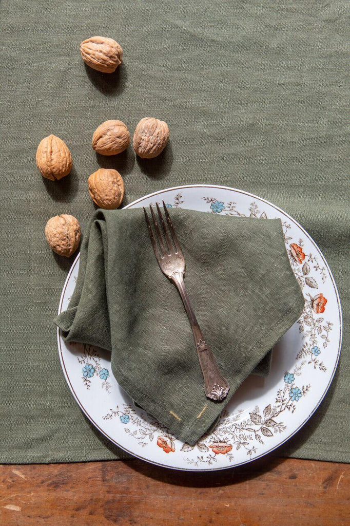 Linen Napkins In Olive