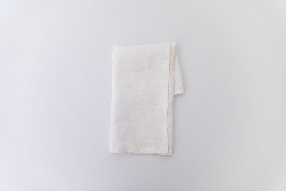 Keepsake Linen Collection White Tea Towels (Set of 2)-Heirloomed
