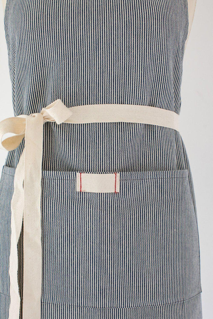 Railroad Stripe Full Bistro Apron-Heirloomed