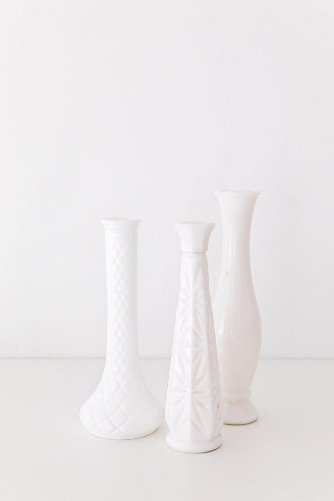 Vintage Milk Glass Vase-Heirloomed